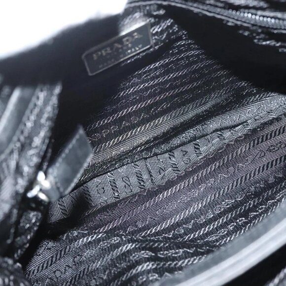 PRADA Sports Tote Bag Canvas Beige Black Auth bs27461 - Picture 9 of 16